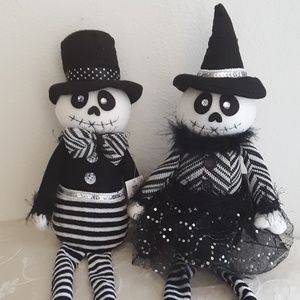 🛍️ Mr & Mrs Glister Skelton Sitting  Dolls new